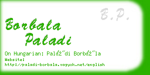 borbala paladi business card